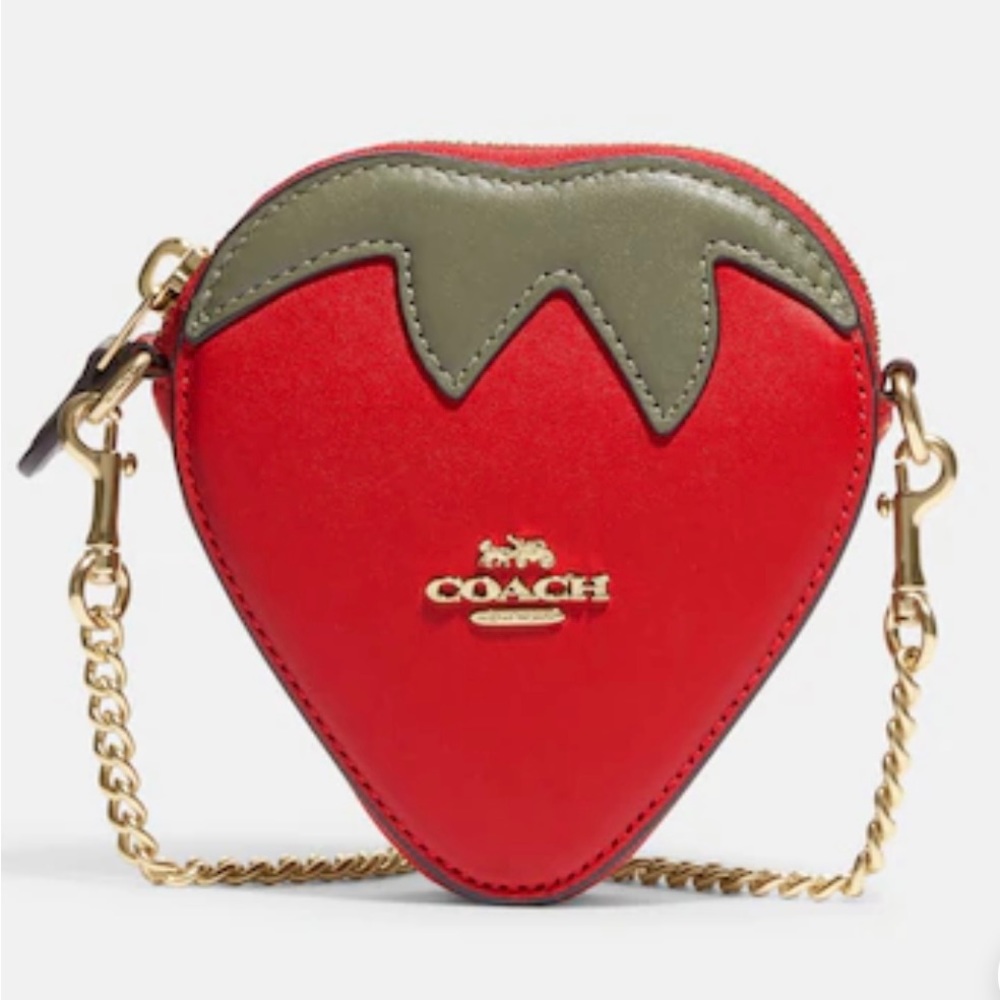 NWT Coach Strawberry Coin Crossbody Bag - Picture 6 of 6